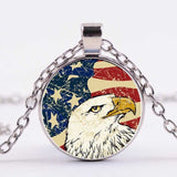 USA Flag and Eagle Necklace