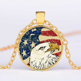 USA Flag and Eagle Necklace
