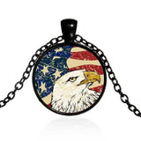 USA Flag and Eagle Necklace