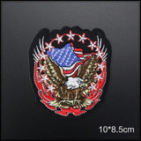 American Flag and Eagle Army Badge