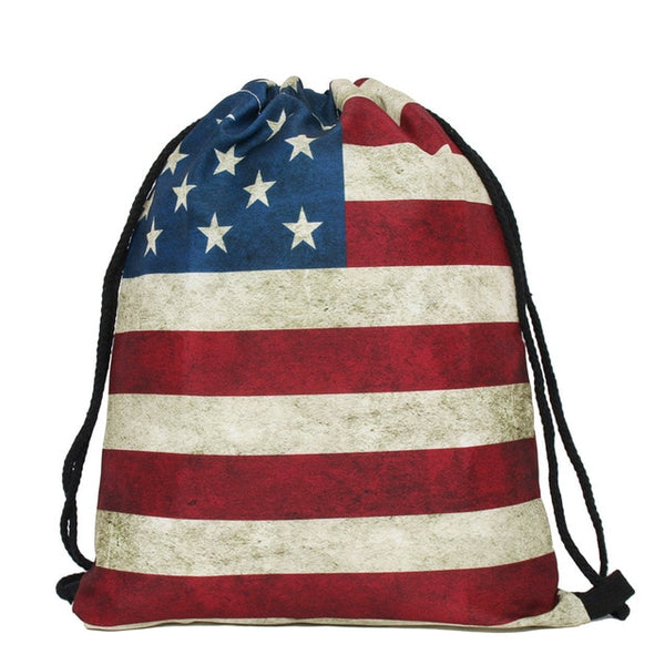 American Flag Student School Bag