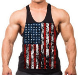 Men's American Flag Fitness Bodybuilding Vest