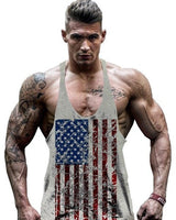 Men's American Flag Fitness Bodybuilding Vest