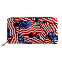 American Flag Women Long Wallets